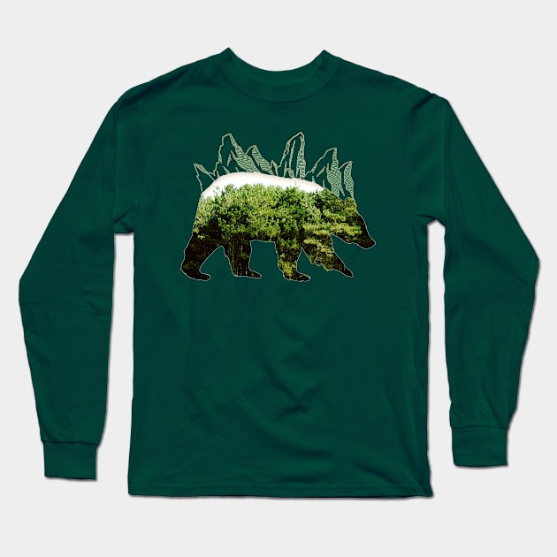 Back to Nature: Mountain Bear Long Sleeve T-Shirt by Sybille